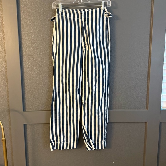 MOTHER • The cinch greaser pants in sea daze 25 blue white striped wide leg - Picture 6 of 12